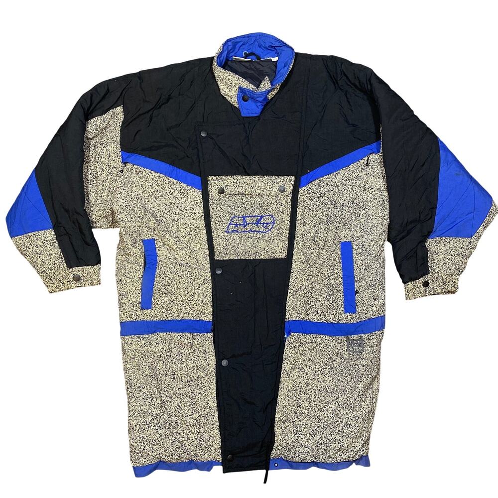 Vintage AXO Motocross Racing Jacket 1990S Mens Medium Grey Black Blue